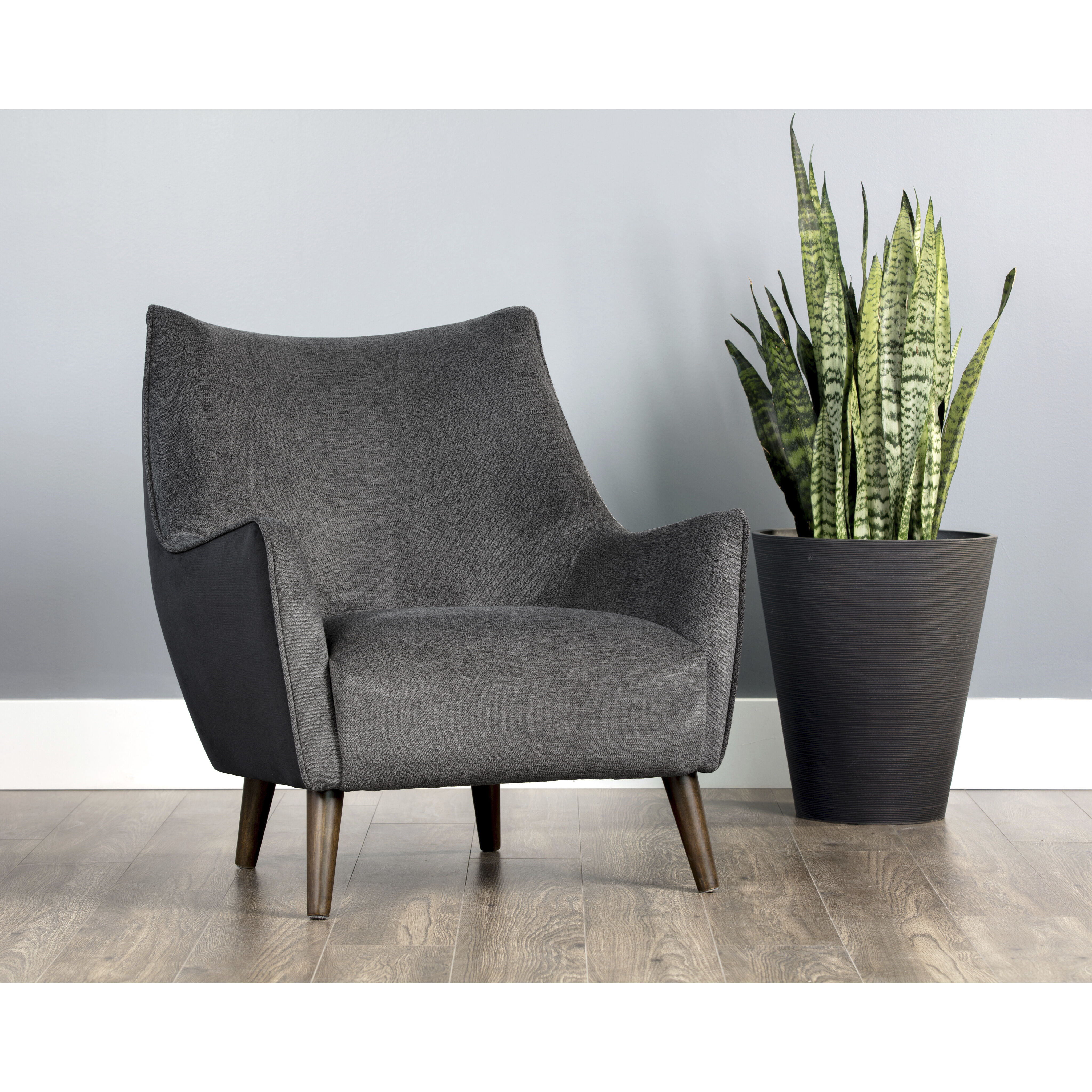 Sorrel Polo Club Kohl Grey / Abbington Black Lounge Chair